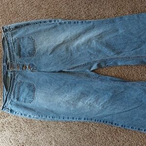 Venezia Jeans Size 20 Button Fly Wide Leg Flare Patch Pocket Denim